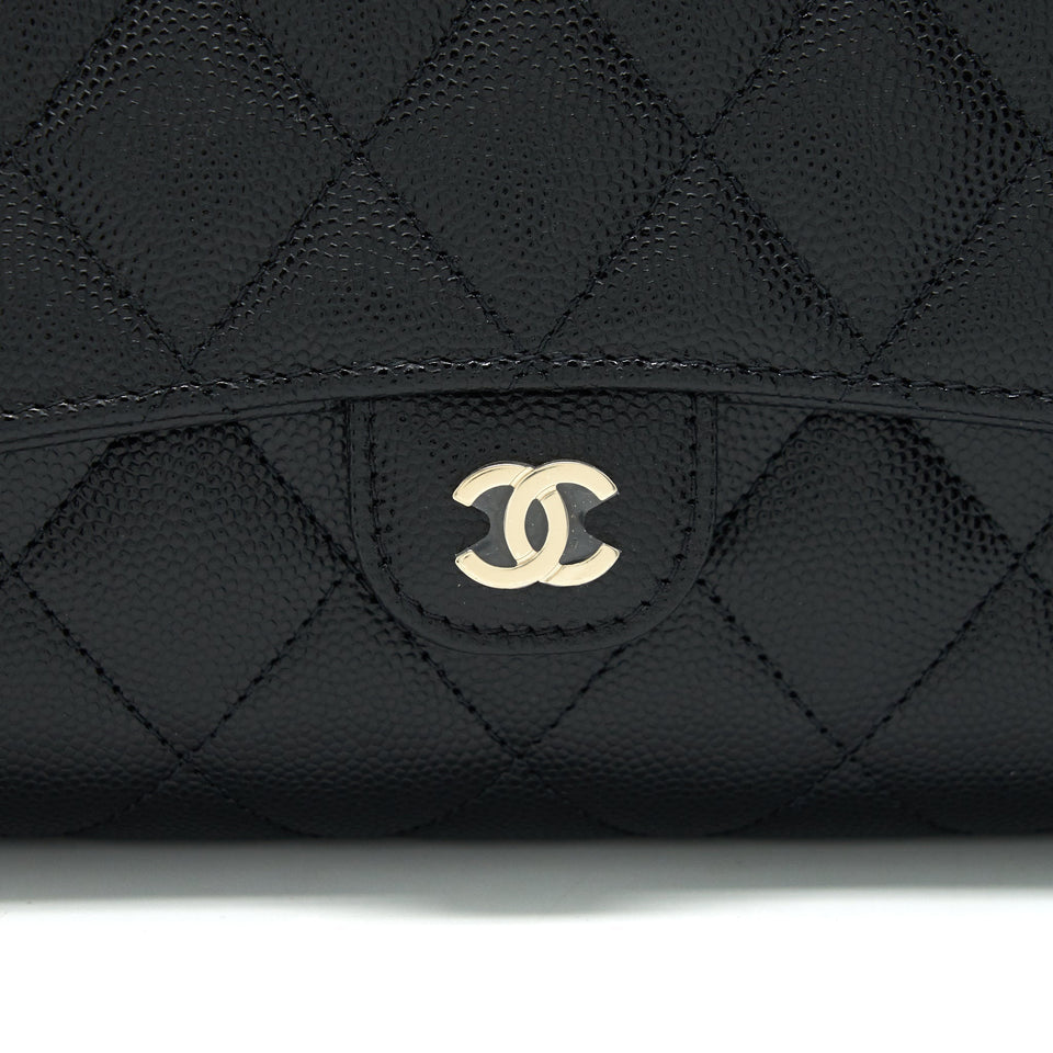 Chanel 3 In 1 Wallet On Chain Black Caviar L