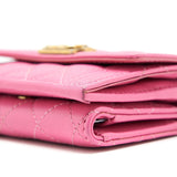 Chanel Boy Small Wallet Pink Brushed Lambskin