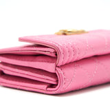 Chanel Boy Small Wallet Pink Brushed Lambskin