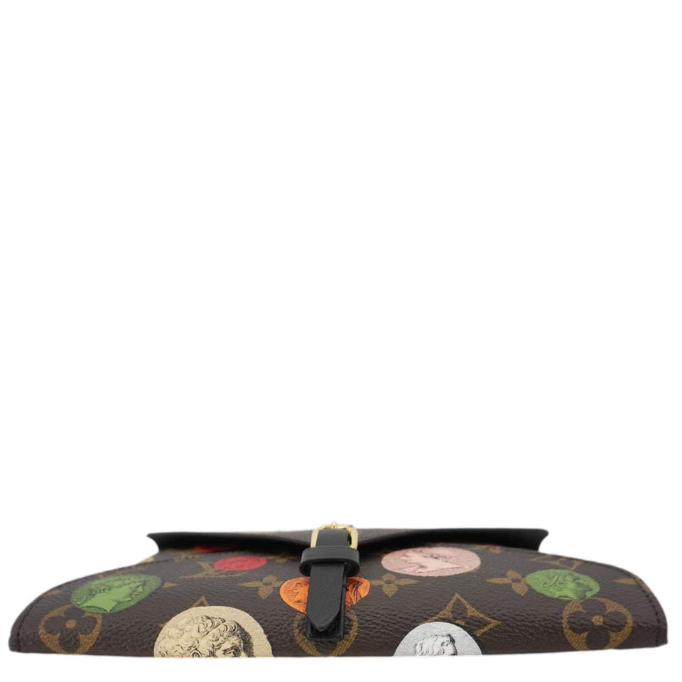 Louis Vuitton Monogram Fornasetti Clutch Pencil Pouch Brown