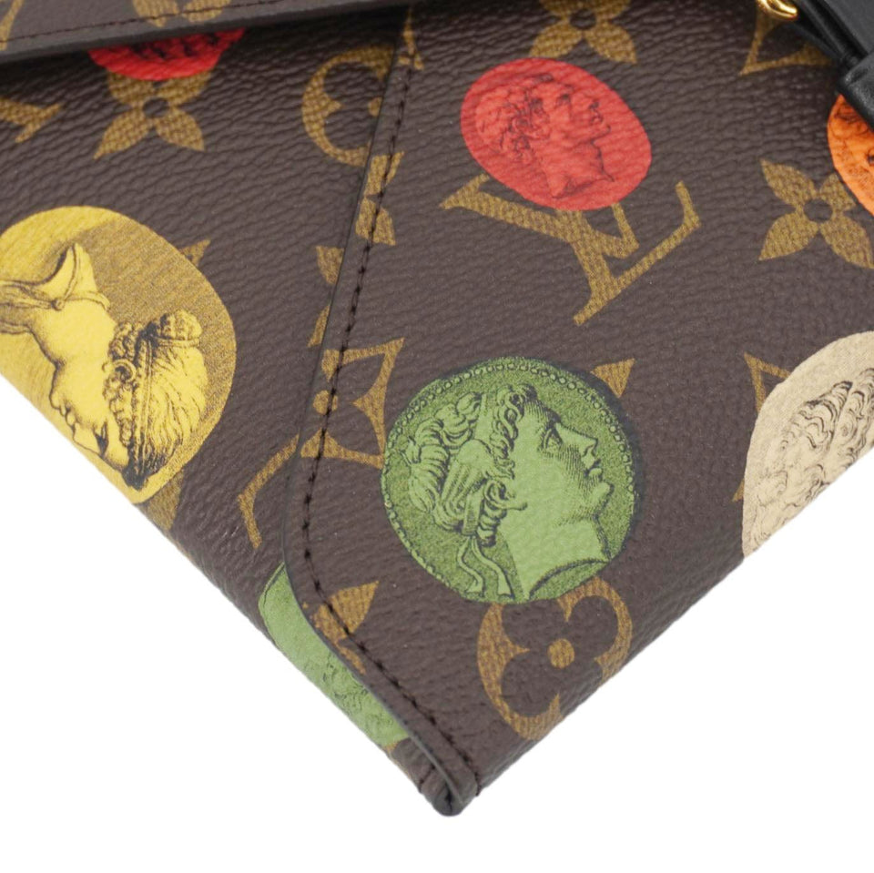 Louis Vuitton Monogram Fornasetti Clutch Pencil Pouch Brown
