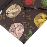 Louis Vuitton Monogram Fornasetti Clutch Pencil Pouch Brown