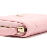 Chanel 22C Zip holder Pink Caviar L