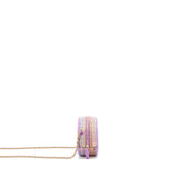 Chanel Round Clutch with Chain Lambskin/Tweed Multicolour