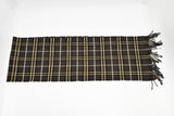 Burberry Scarf in Dark Brown Checked Merino Wool and Cashmere