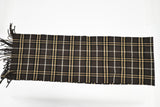 Burberry Scarf in Dark Brown Checked Merino Wool and Cashmere