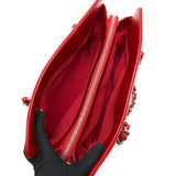 Chanel Patent Leather Tote Bag With Chain In Red