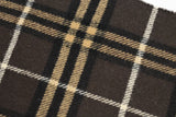 Burberry Scarf in Dark Brown Checked Merino Wool and Cashmere