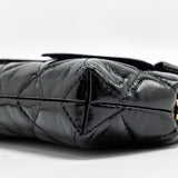 Chanel 24A Bowknot Clutch With Chain patent Crumpled Lambskin/Shiny Lambskin Black  (microchip)