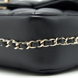 Chanel Logo Pearl Chain Mini Flap Bag