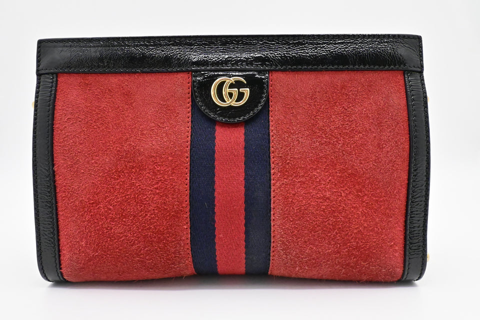 Gucci Ophidia Crossbody in Red Suede