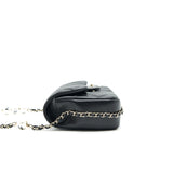 Chanel Logo Pearl Chain Mini Flap Bag