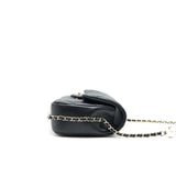 Chanel Logo Pearl Chain Mini Flap Bag