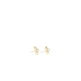 Chanel 22C Mini Heart CC Logo Earrings Light Gold Tone