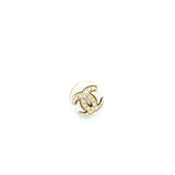 Chanel CC Logo Earrings Pearl/Crystal Light Gold Tone