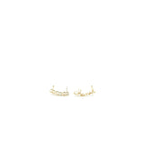 Chanel Coco/Chanel Letter Earrings Crystal Light Gold Tone