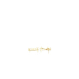 Chanel Coco/Chanel Letter Earrings Crystal Light Gold Tone