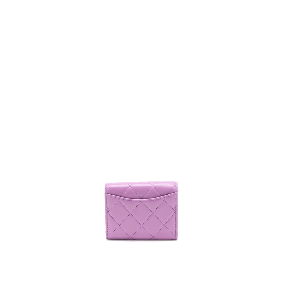 Chanel Clutch On Chain Lambskin Purple