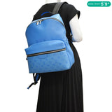Louis Vuitton Discovery PM Monogram Taigarama Leather Backpack Blue