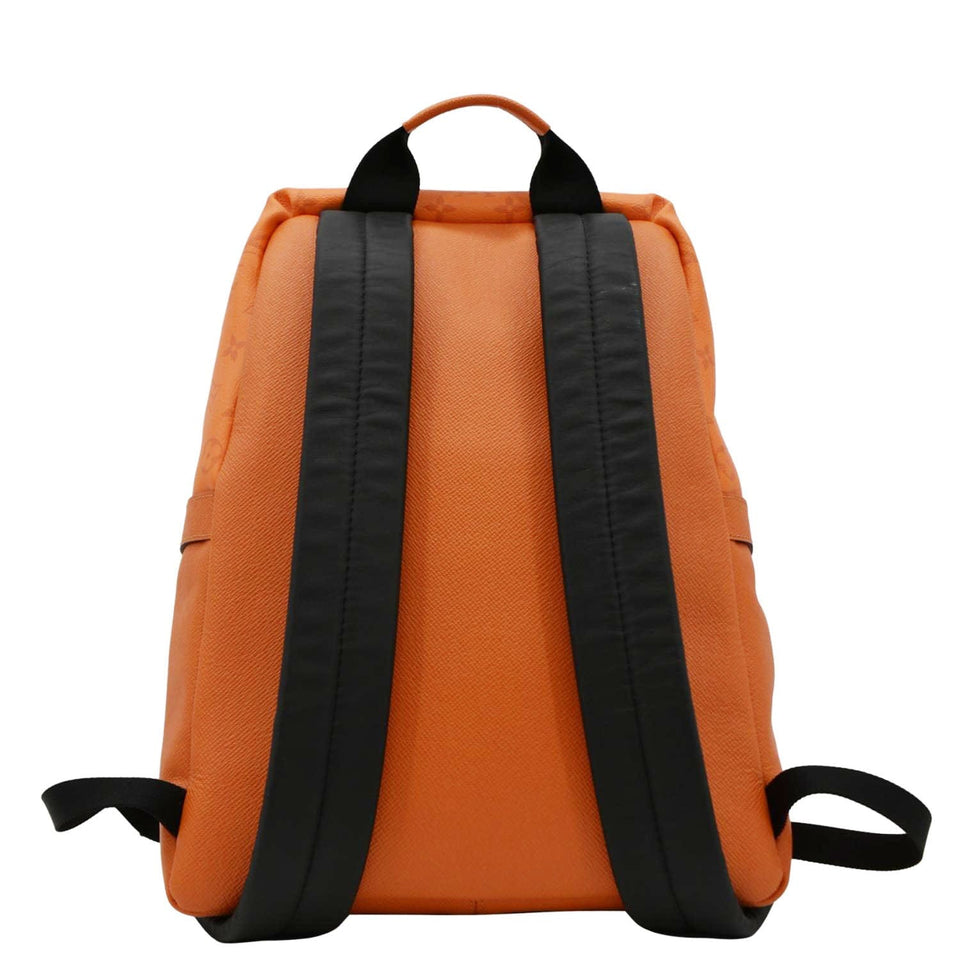 Louis Vuitton Discovery Taiga leather Backpack Orange