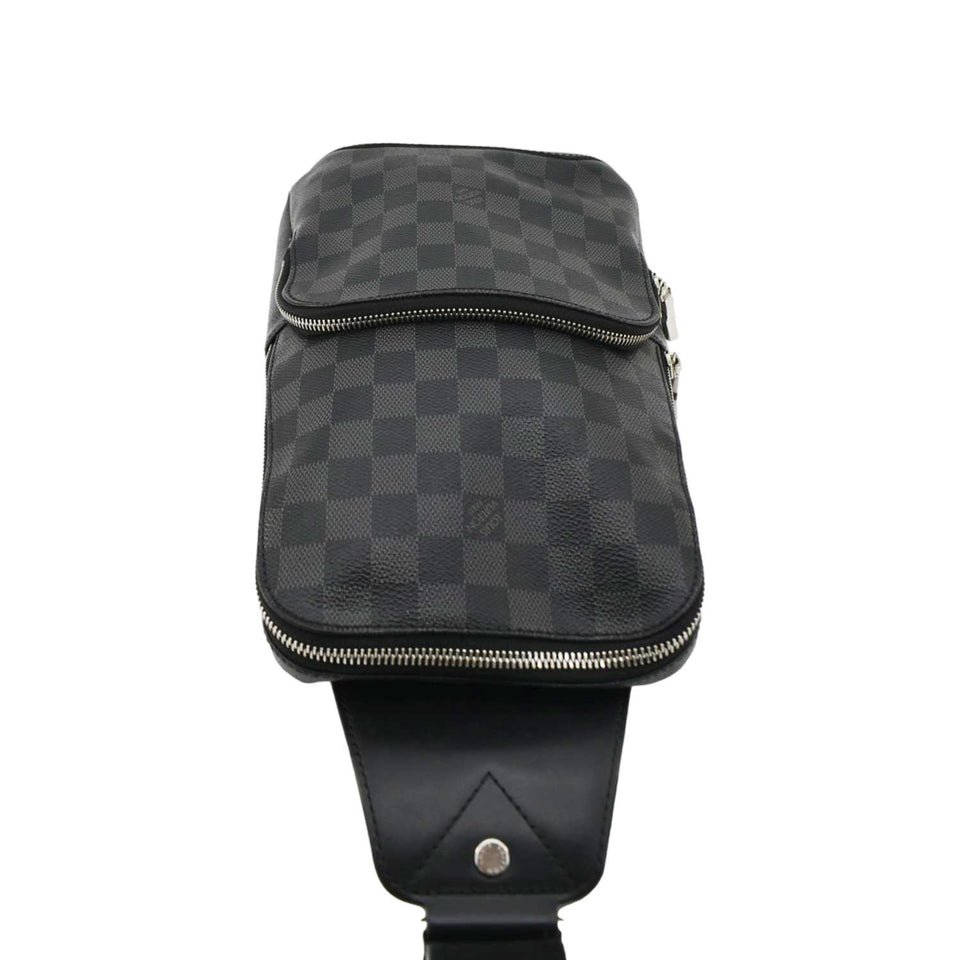 Louis Vuitton Avenue Sling Damier Graphite Backpack Bag Black