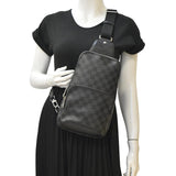 Louis Vuitton Avenue Sling Damier Graphite Backpack Bag Black