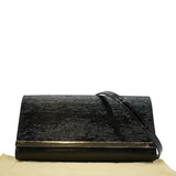 Louis Vuitton Sevigne Electric Patent Epi Leather Clutch Shoulder Bag Black