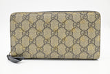 Gucci Bee Zippy Wallet in GG Supreme Canvas