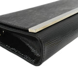 Louis Vuitton Sevigne Electric Patent Epi Leather Clutch Shoulder Bag Black