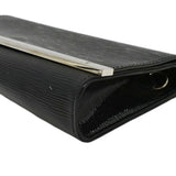 Louis Vuitton Sevigne Electric Patent Epi Leather Clutch Shoulder Bag Black