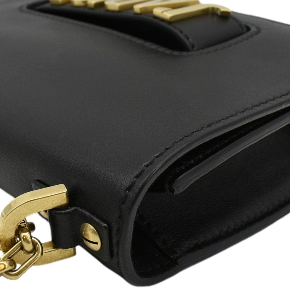 Christian Dior J'ADior Medium Leather Flap Chain Shoulder Bag Black