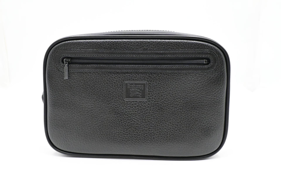 Burberry Wrist Pouch in Black Leather