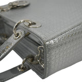 Christian Dior Lady Dior Micro Cannage Leather Shoulder Bag Metallic