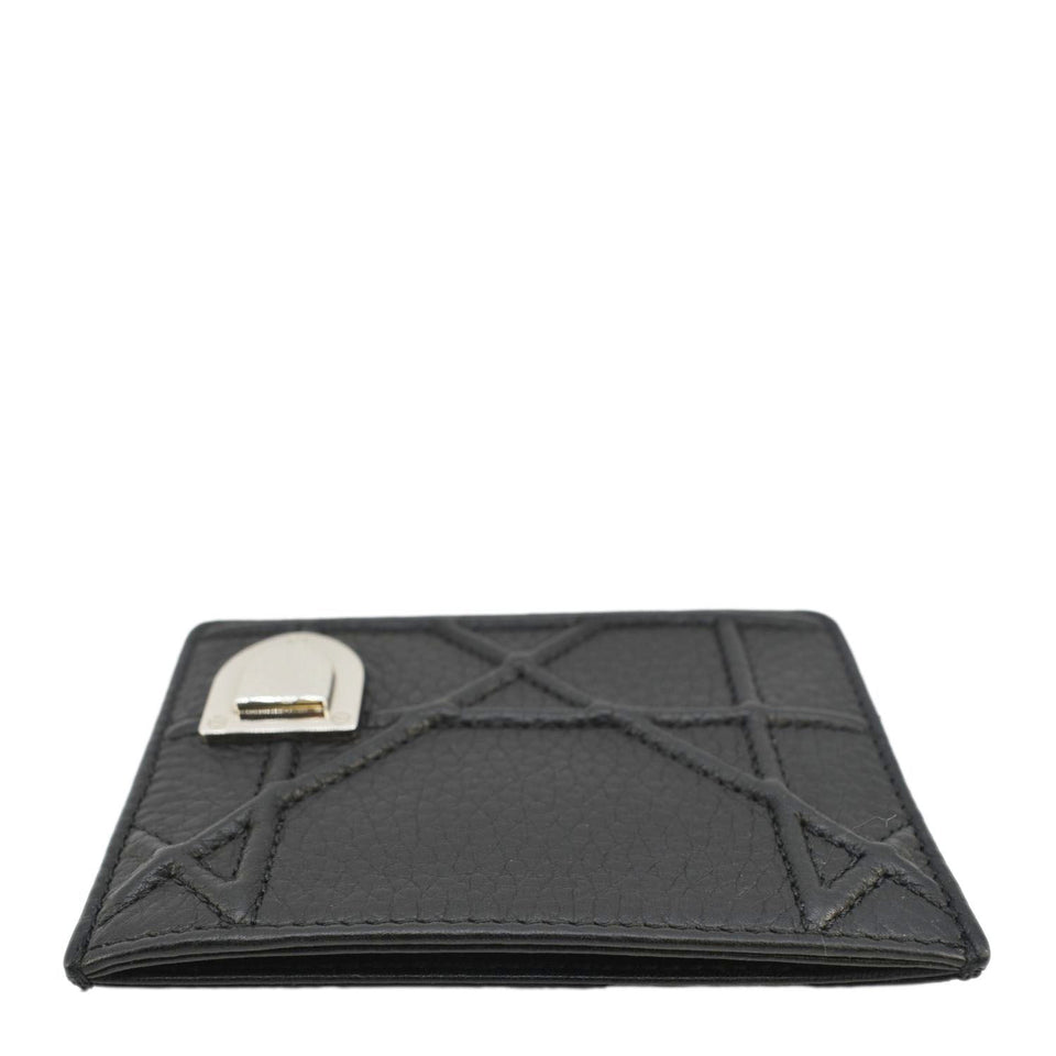 Christian Dior Diorama Cannage Leather  Holder Black