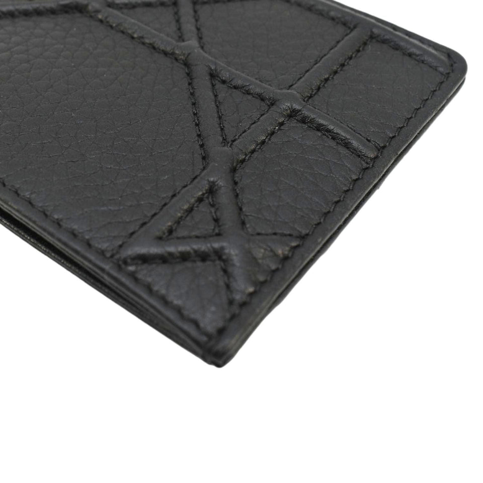 Christian Dior Diorama Cannage Leather  Holder Black