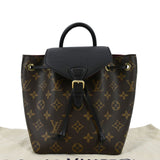 Louis Vuitton Montsouris BB Monogram Canvas Leather Backpack Bag Black