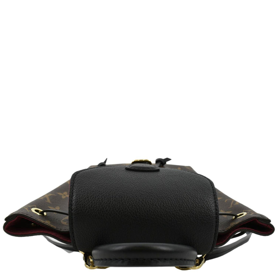 Louis Vuitton Montsouris BB Monogram Canvas Leather Backpack Bag Black