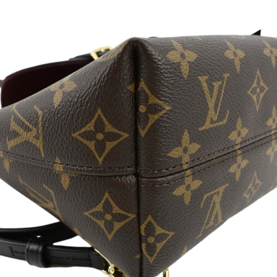 Louis Vuitton Montsouris BB Monogram Canvas Leather Backpack Bag Black