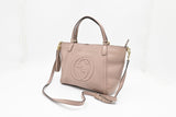 Gucci Soho Cellarius 2-Way Zip Tote in Pale Pink Leather