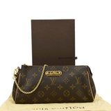 Louis Vuitton Eva Pochette Monogram canvas Clutch Crossbody Bag Brown