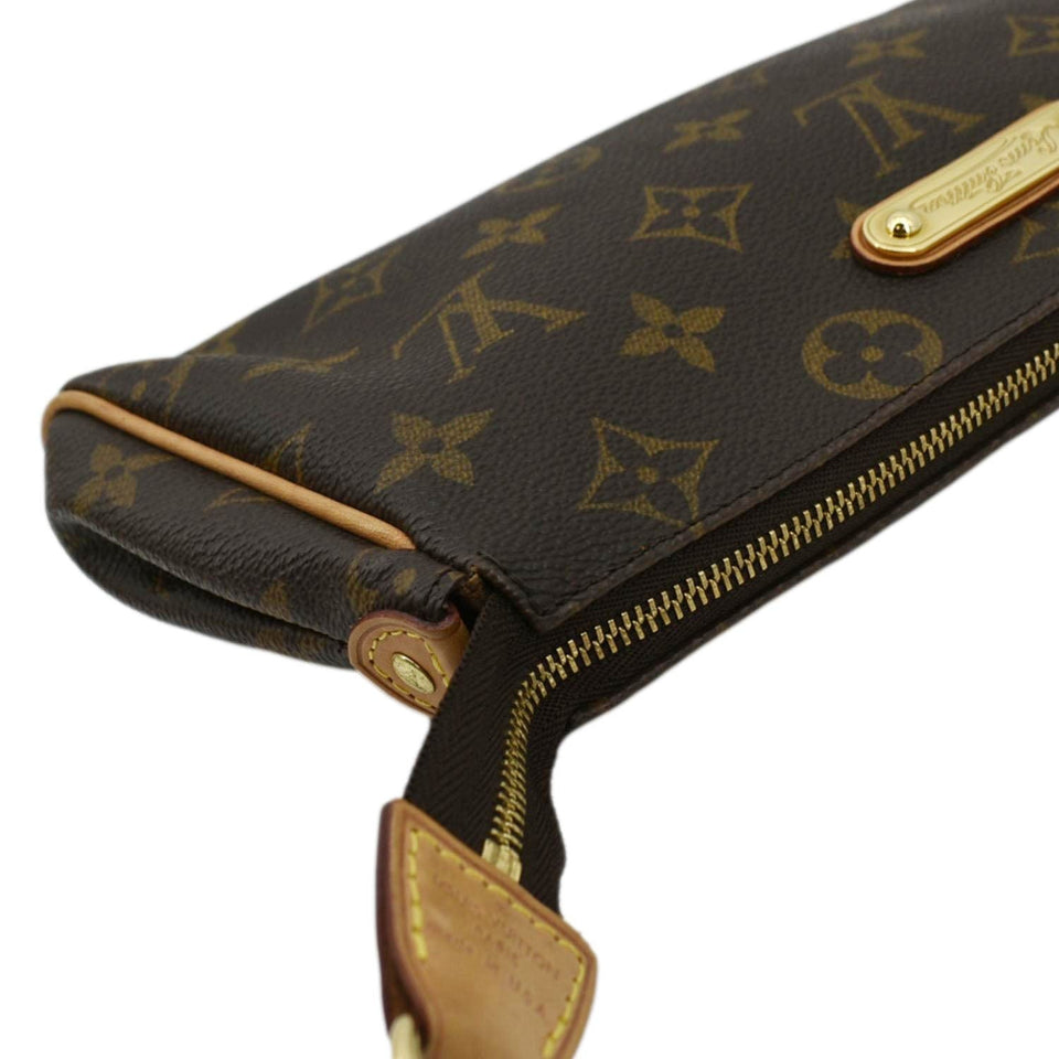 Louis Vuitton Eva Pochette Monogram canvas Clutch Crossbody Bag Brown