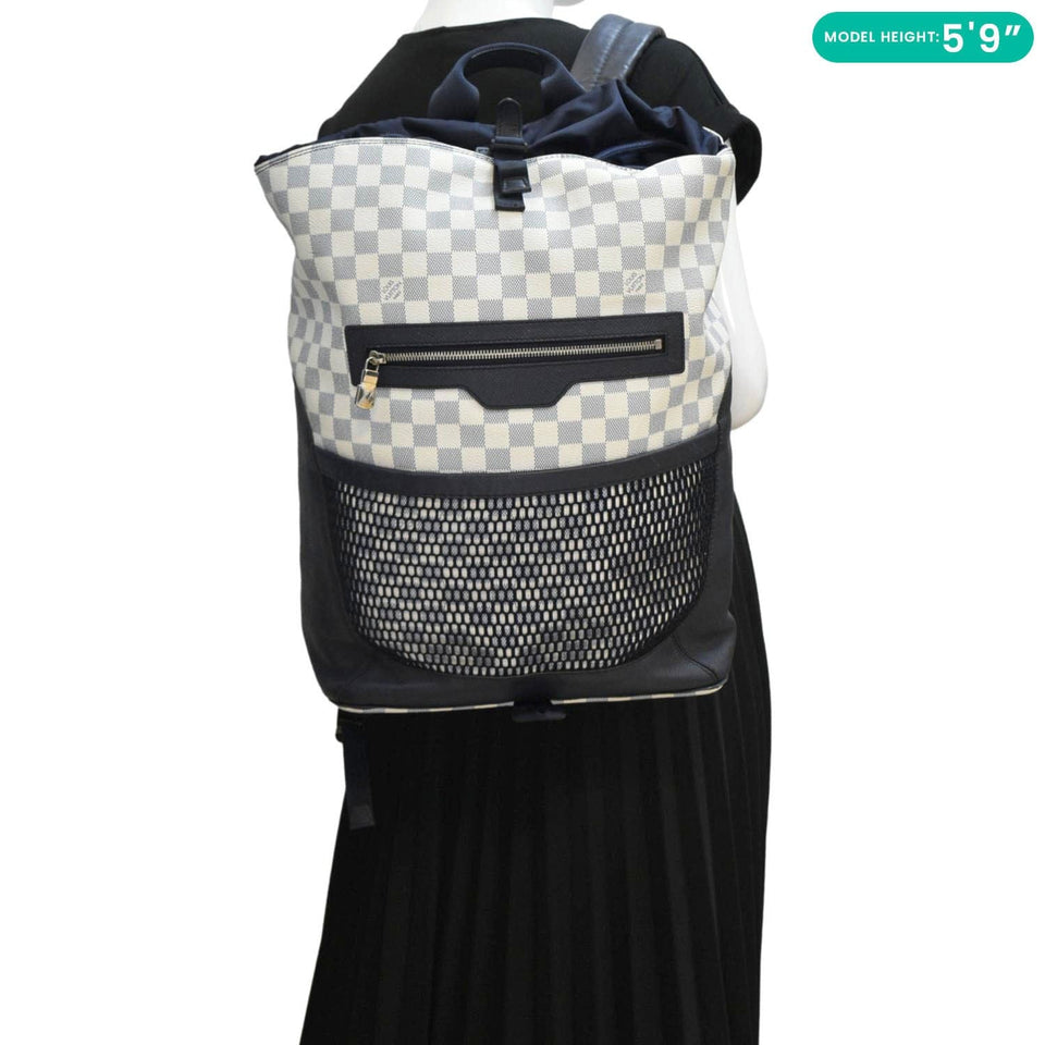 Louis Vuitton Matchpoint Damier Azur Backpack White