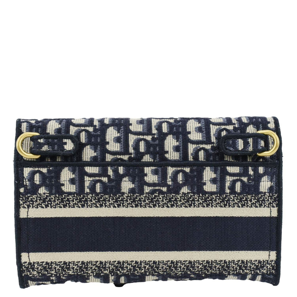 Christian Dior Saddle Oblique Canvas Belt Bag Navy Blue