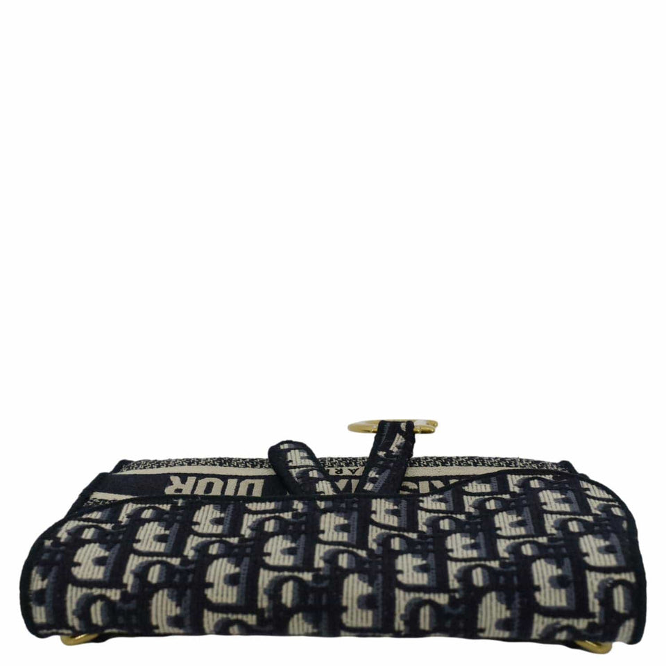 Christian Dior Saddle Oblique Canvas Belt Bag Navy Blue