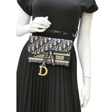 Christian Dior Saddle Oblique Canvas Belt Bag Navy Blue