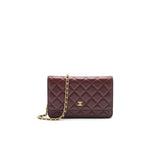 Chanel Burgundy Wallet on Chain Caviar