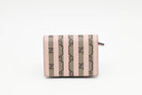 Gucci Love Parade Card Case Wallet in Pink Striped GG Supreme Canvas