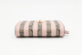 Gucci Love Parade Card Case Wallet in Pink Striped GG Supreme Canvas