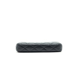 Chanel Double Zip Clutch with Chain Lambskin Black
