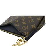 Louis Vuitton Pallas Monogram Canvas Clutch Crossbody Bag Navy Blue